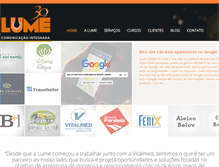 Tablet Screenshot of lumecomunicacao.com.br